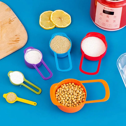 6 Pieces Measuring Spoons Cups With Scale