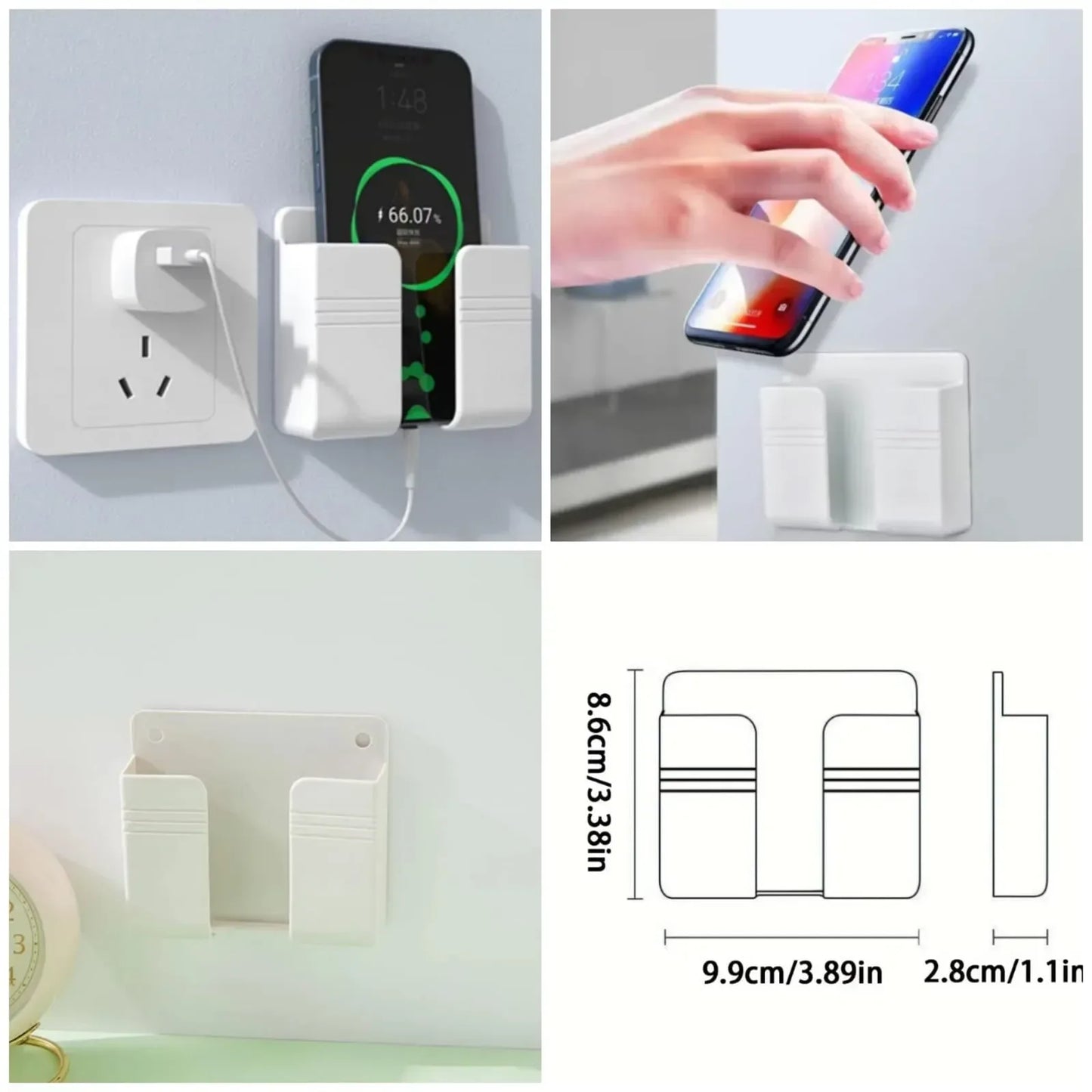 Wall-Mounted Mobile Holder Pack of 4 - Arfa Mart