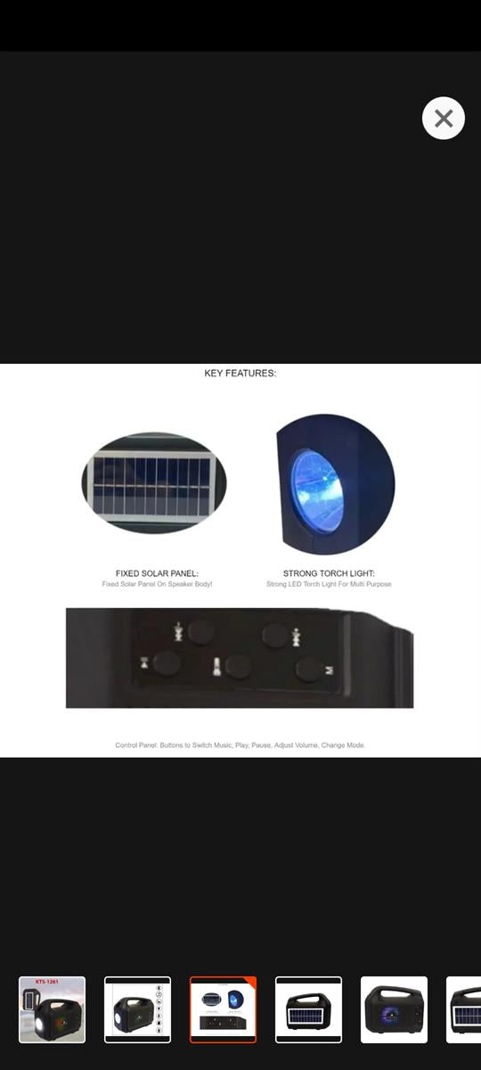 Wireless Portable Speaker with Solar panels