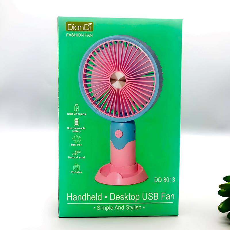 DD-8013 Stylish Mini Portable Handheld Desktop USB Rechargeable Fan