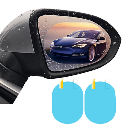 Car Anti-Mist Rearview Mirror Protective Film, PET Nano Coating, Round & Oval Fit