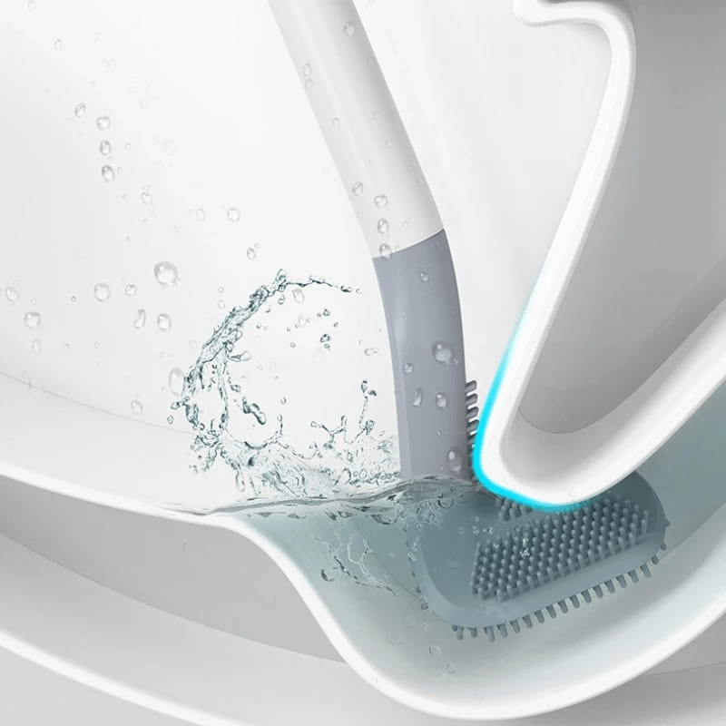 Long Handle Toilet Cleaning Brush with Flexible TPR Head for Deep Cleaning