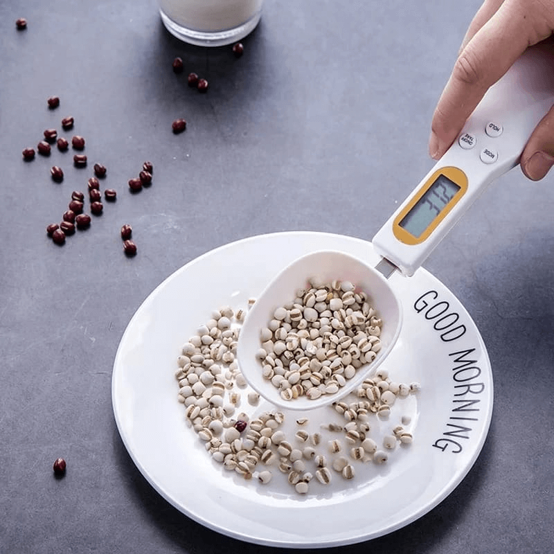 Digital Measuring Spoons with 0.1g Accuracy, Removable Head, Unit Switch, Lock Function