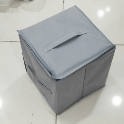 Foldable Cube Non-Woven Storage Box with Cardboard Support for Easy Organization
