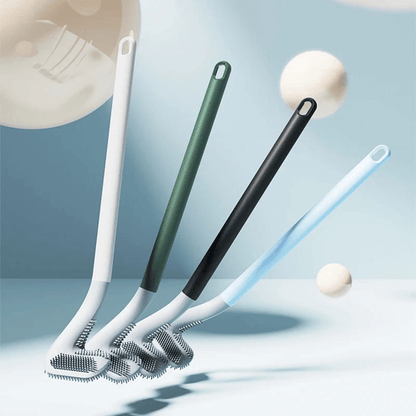Long Handle Toilet Cleaning Brush with Flexible TPR Head for Deep Cleaning
