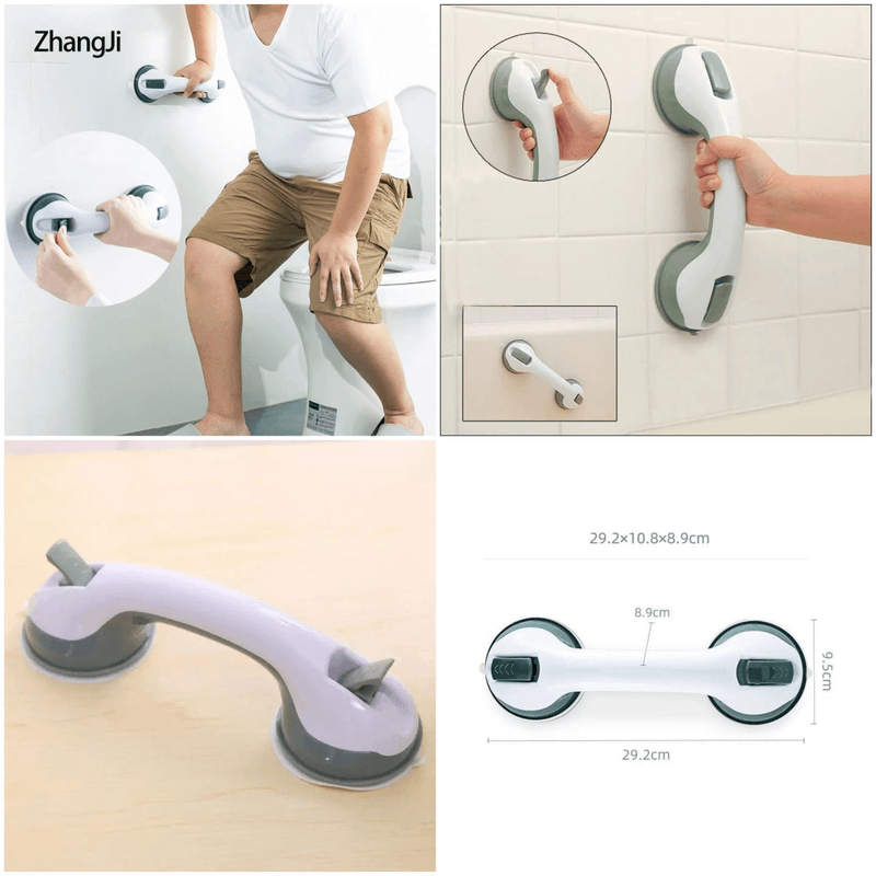 Suction Helping Handle for Bathroom Safety - Easy Install, Durable Grip