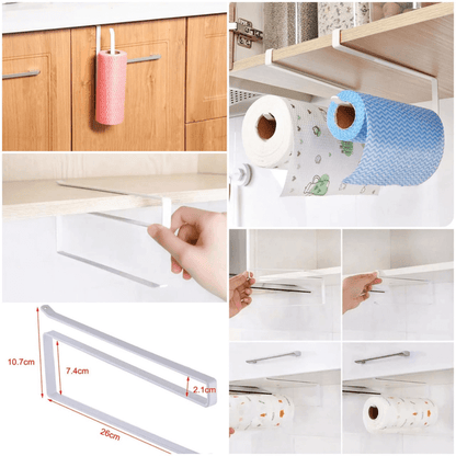Tissue Roll Iron Hanger - Versatile Paper Holder for Home and Office