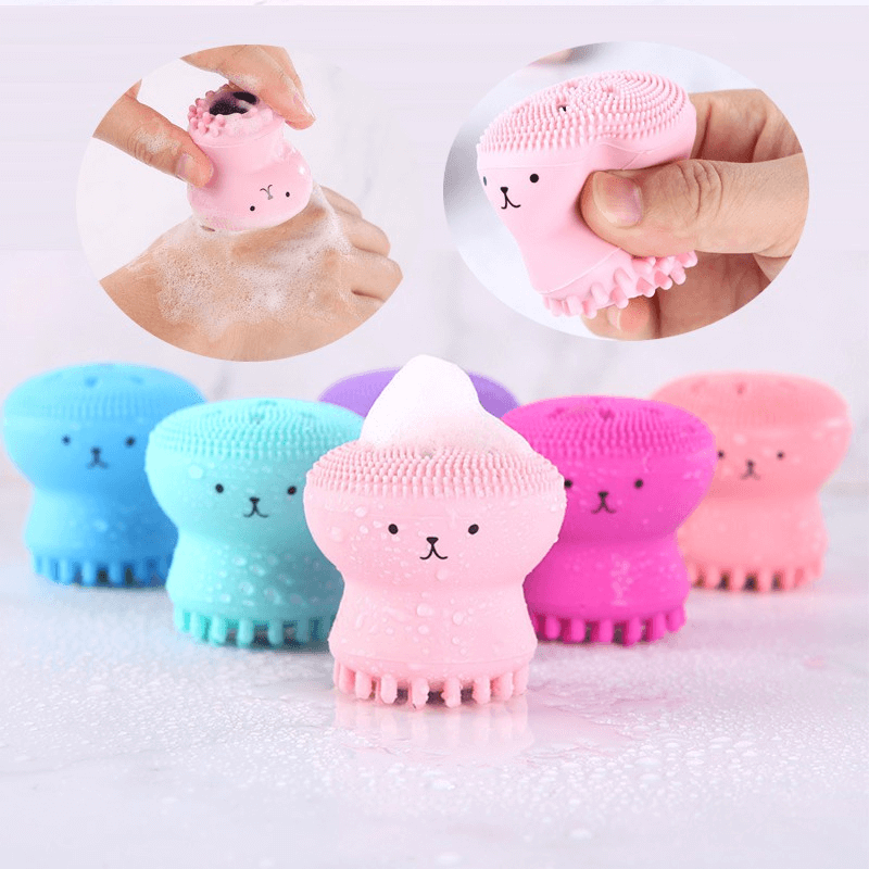 Silicone Octopus Facial Cleansing Massage Brush for Gentle Exfoliation