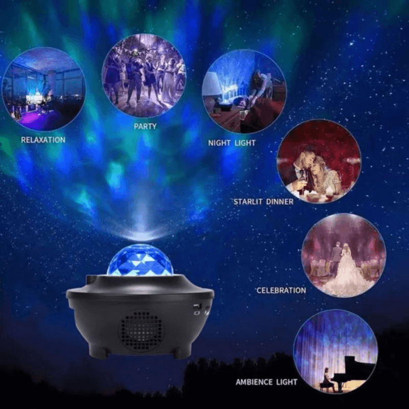 Ocean Wave Projector Light with 10 Colors and Night Lamp Function