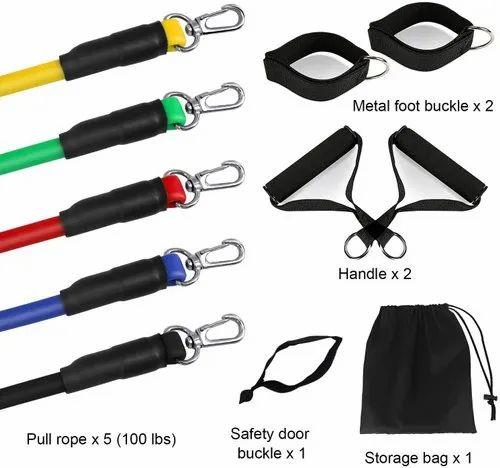 11 PCS Resistance Bands Set Fitness Puller Yoga Training Rope Strength Resistance Belt Sport Home Gym Workout Elastic Pull Rope