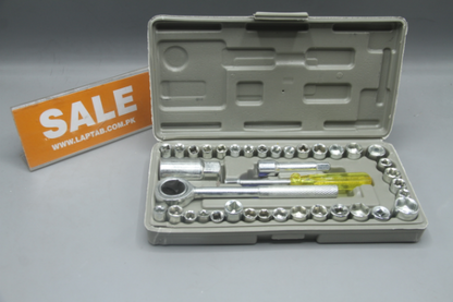 40-Piece Wrench Set Tool Box Kit - Durable Chromium Vanadium Steel