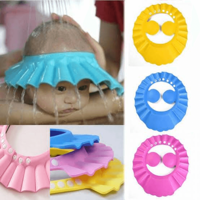 Baby Shower Cap - Pack of Two, Protects Eyes from Water and Shampoo