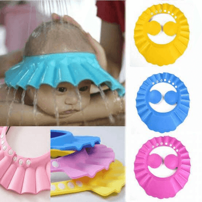 Baby Shower Cap - Pack of Two, Protects Eyes from Water and Shampoo