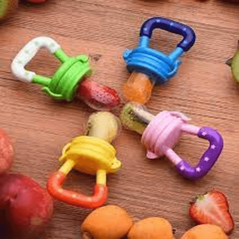 Fresh Fruit Pacifier for Babies 6-12 Months - BPA-Free Silicone Teether