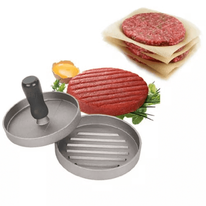 Non-Stick Aluminum Burger Press Patty Mold with Heat-Resistant Handle