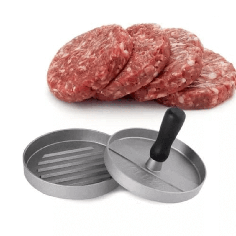 Non-Stick Aluminum Burger Press Patty Mold with Heat-Resistant Handle