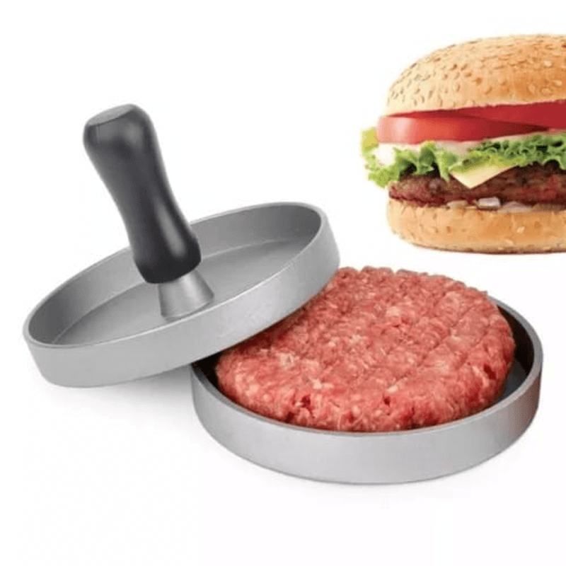 Non-Stick Aluminum Burger Press Patty Mold with Heat-Resistant Handle