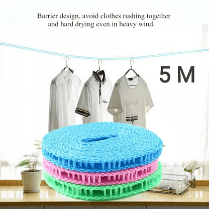 Nylon Clothes Line 5 Meter - Adjustable, Portable Laundry Drying Solution