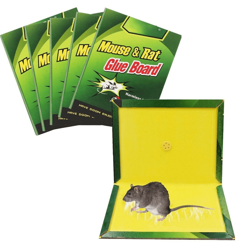Durable Mouse Trap Pack of 10 - Effective Glue Sticky Traps for Rodents