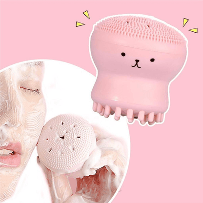 Silicone Octopus Facial Cleansing Massage Brush for Gentle Exfoliation