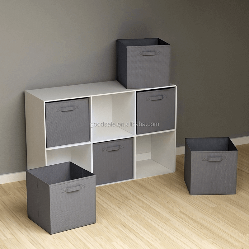 Foldable Cube Non-Woven Storage Box with Cardboard Support for Easy Organization