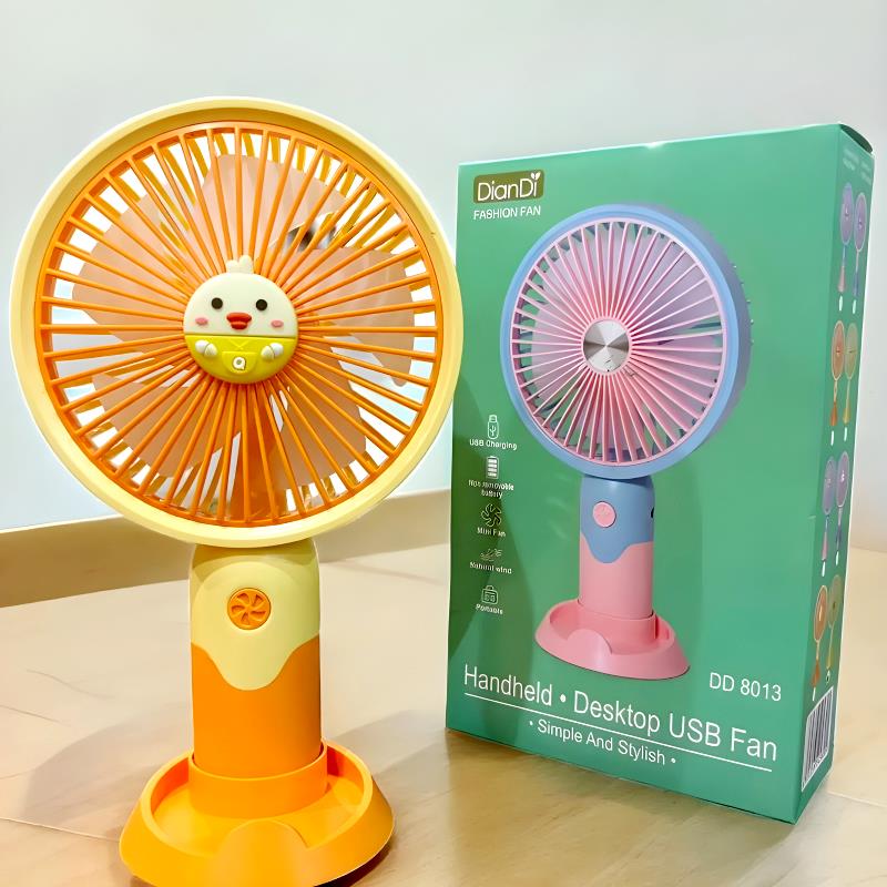 DD-8013 Stylish Mini Portable Handheld Desktop USB Rechargeable Fan
