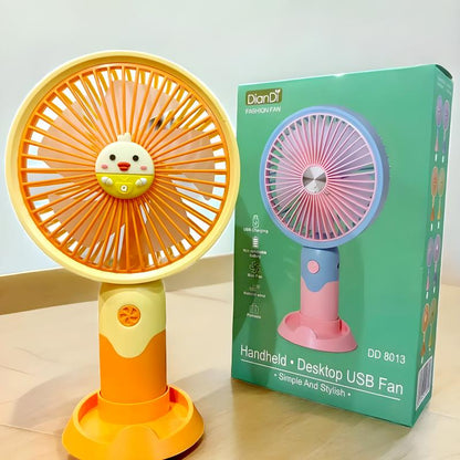 DD-8013 Stylish Mini Portable Handheld Desktop USB Rechargeable Fan