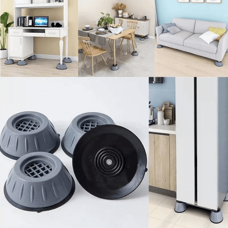 Pack of 4 Anti Vibration Base Pads for Washing Machines and Furniture