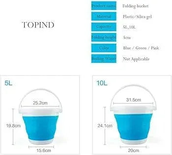 Silicone Folding Bucket - Arfa Mart