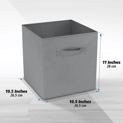 Foldable Cube Non-Woven Storage Box with Cardboard Support for Easy Organization
