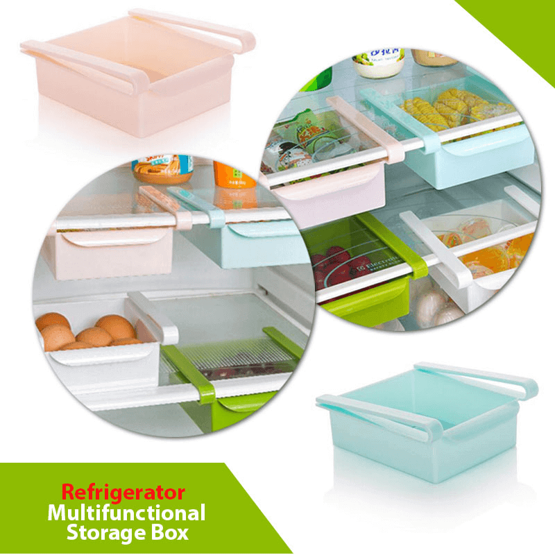Multi-functional Sliding Fridge Drawer Box with Ventilation Holes for Food Storage
