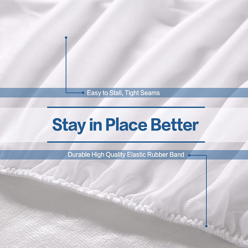 100% Waterproof Mattress Protector with Cotton Terry Top and Deep Pocket Fit up to 18