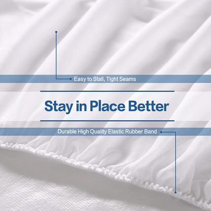 100% Waterproof Mattress Protector with Cotton Terry Top and Deep Pocket Fit up to 18