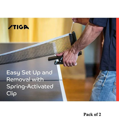 Pack of 2 Adjustable Easy Set-Up Table Tennis Ping-Pong Net Set - Arfa Mart
