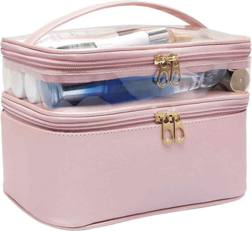 Double Layer Cosmetic Bag - Arfa Mart