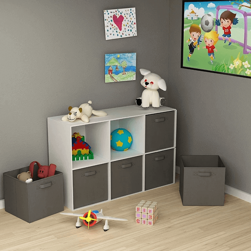 Foldable Cube Non-Woven Storage Box with Cardboard Support for Easy Organization