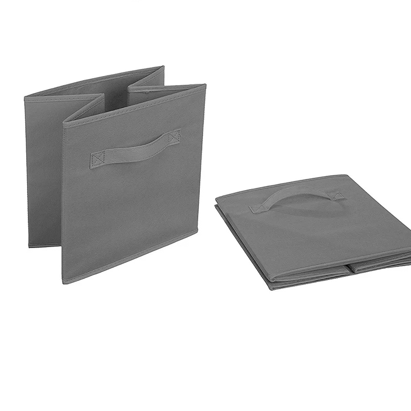 Foldable Cube Non-Woven Storage Box with Cardboard Support for Easy Organization
