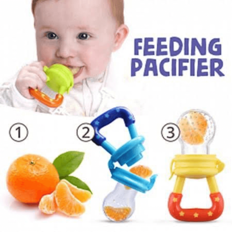 Fresh Fruit Pacifier for Babies 6-12 Months - BPA-Free Silicone Teether