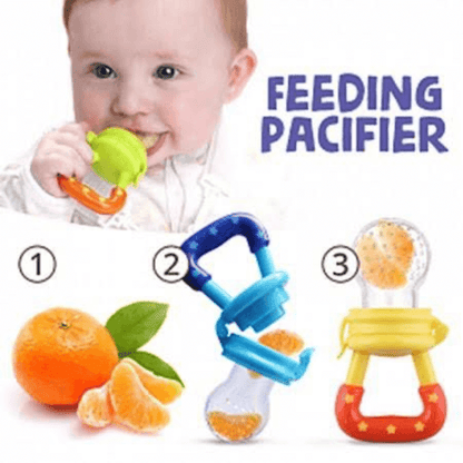Fresh Fruit Pacifier for Babies 6-12 Months - BPA-Free Silicone Teether