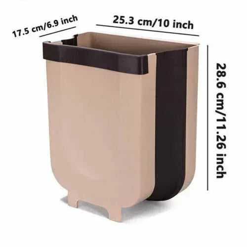 Wall Mounted Folding Hanging Trash Can 9L capacity - Arfa Mart