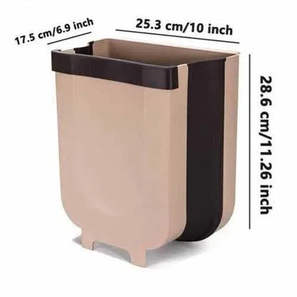 Wall Mounted Folding Hanging Trash Can 9L capacity - Arfa Mart