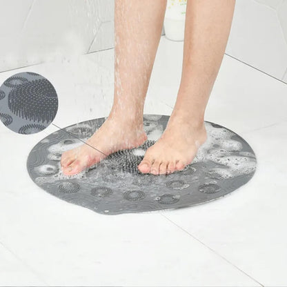 Round Non-slip Foot Massage Cleaning Mat for Shower Use