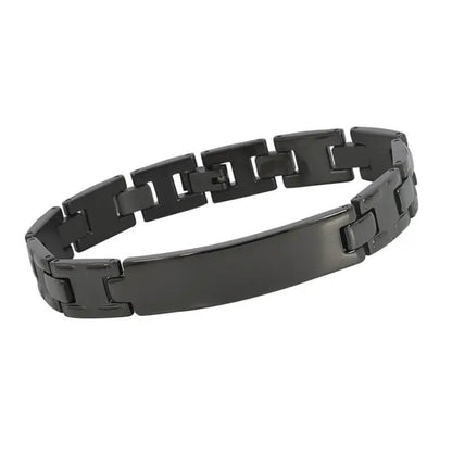 Stylish Unisex Black Stainless Steel Link Chain Bracelet