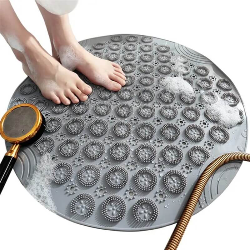 Round Non-slip Foot Massage Cleaning Mat for Shower Use
