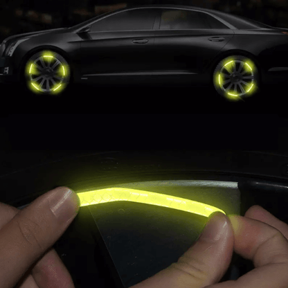 40 Strips Tire Reflective Stickers for Enhanced Night Visibility