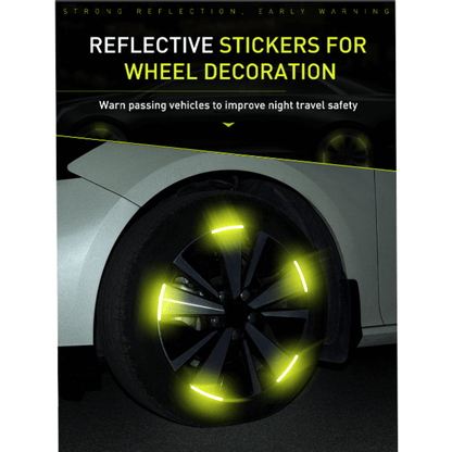 40 Strips Tire Reflective Stickers for Enhanced Night Visibility