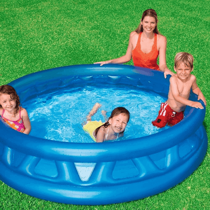 Intex Inflatable Swimming Pool 74 x 18 with Soft Floor for Kids and Toddlers
