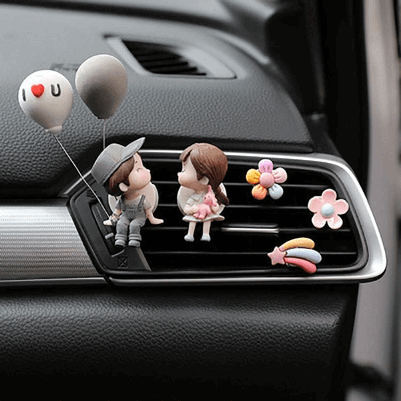 Car Air Freshener with 4 Tablets for Long-Lasting Fragrance and Purification