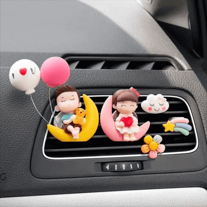 Car Air Freshener with 4 Tablets for Long-Lasting Fragrance and Purification