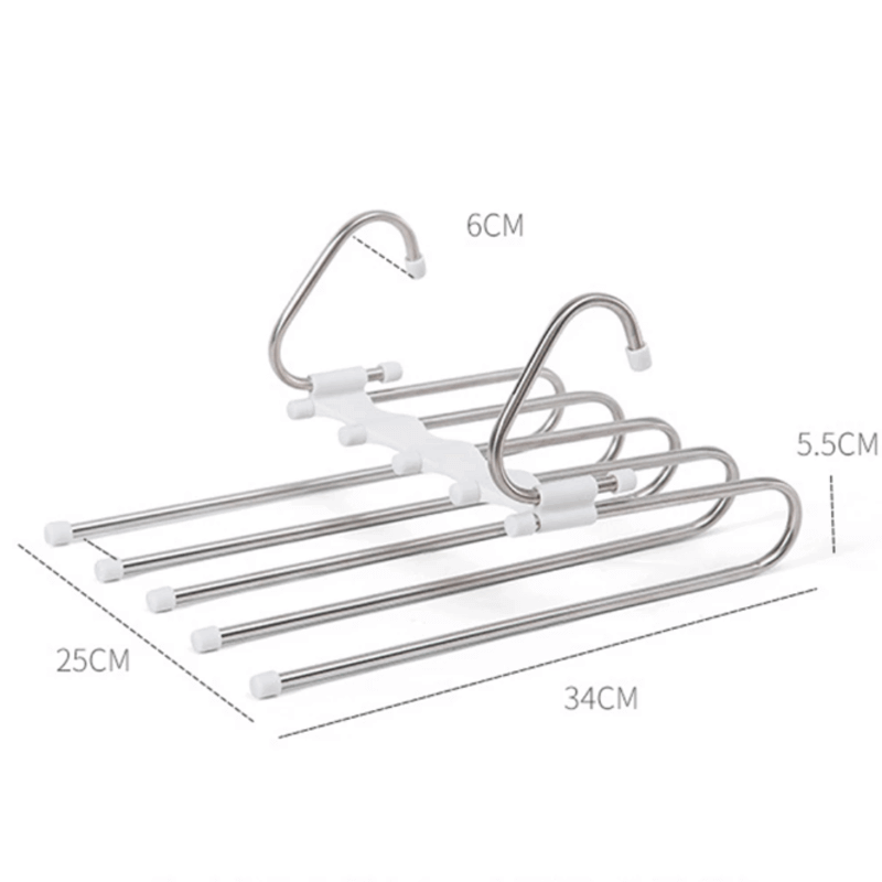 Pack of 3 Adjustable Clothes Hangers for Space Saving Trouser Storage
